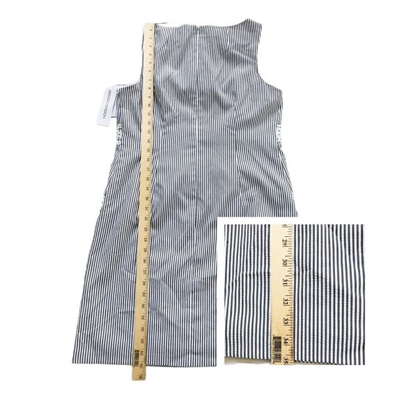 NWT Maggy London Striped Lace Trim Dress, size 10, Gray/white - Picture 12 of 12